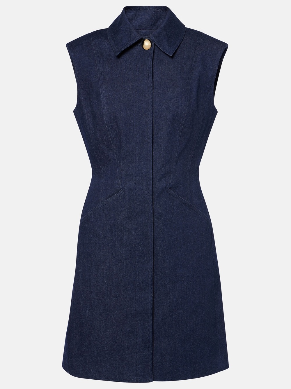 New Veronica Beard Serina Cotton Blend Mini Dress Denim Sz 8 - Picture 4 of 14